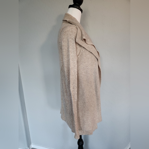 Soft Surroundings Wool Blend Cardigan Layered Knit Drapey Sweater Kendle Sz SP - Picture 11 of 13
